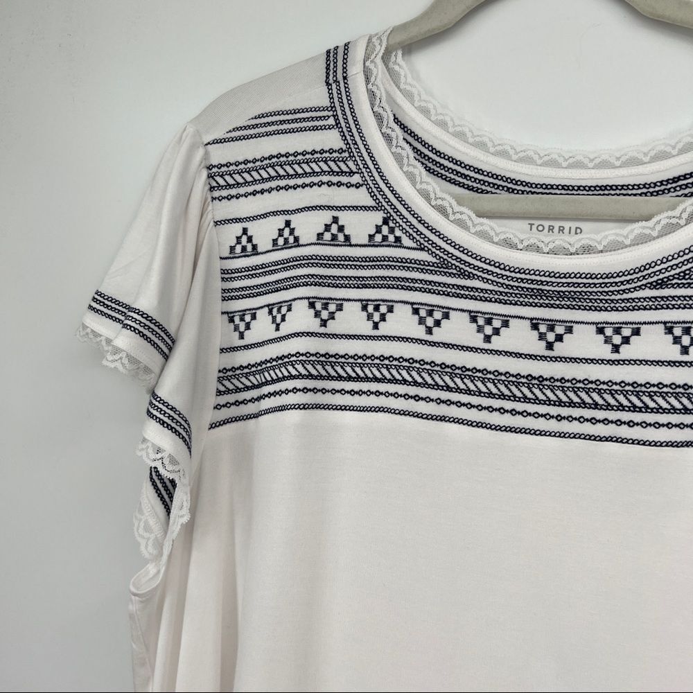 Torrid Super Soft Knits Short Flutter Sleeves Top… - image 2